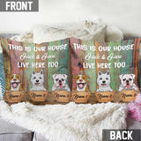 This Is Our House - Personalized Dog Throw Pillow