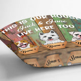 This Is Our House - Personalized Dog Throw Pillow