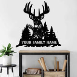 Hunting Family - Personalized Cut Metal Sign