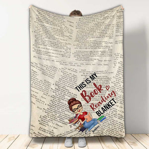 This Is My Book Reading Blanket - Personalized Book Blanket