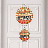 Welcome To The Show - Personalized Dog Round Wood Sign