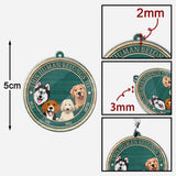 This Human Belongs To - Personalized Dog Keychain (Printed On Both Sides)