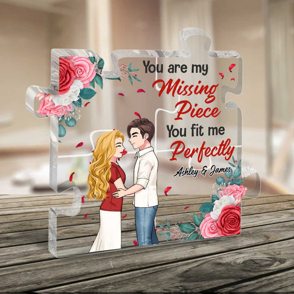 You Are My Missing Piece - Personalized Couple Custom Shaped Acrylic Plaque