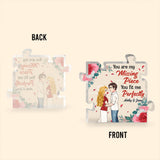 You Are My Missing Piece - Personalized Couple Custom Shaped Acrylic Plaque