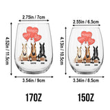 I Love You Mom - Personalized Mother's Day Horse All Over Wine Glass