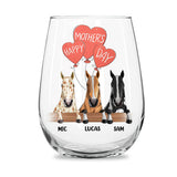 I Love You Mom - Personalized Mother's Day Horse All Over Wine Glass