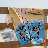 Salty Lil' Beach - Sea Lover gift for friend, sister, girlfriend, wife, mom - Personalized Beach Towel