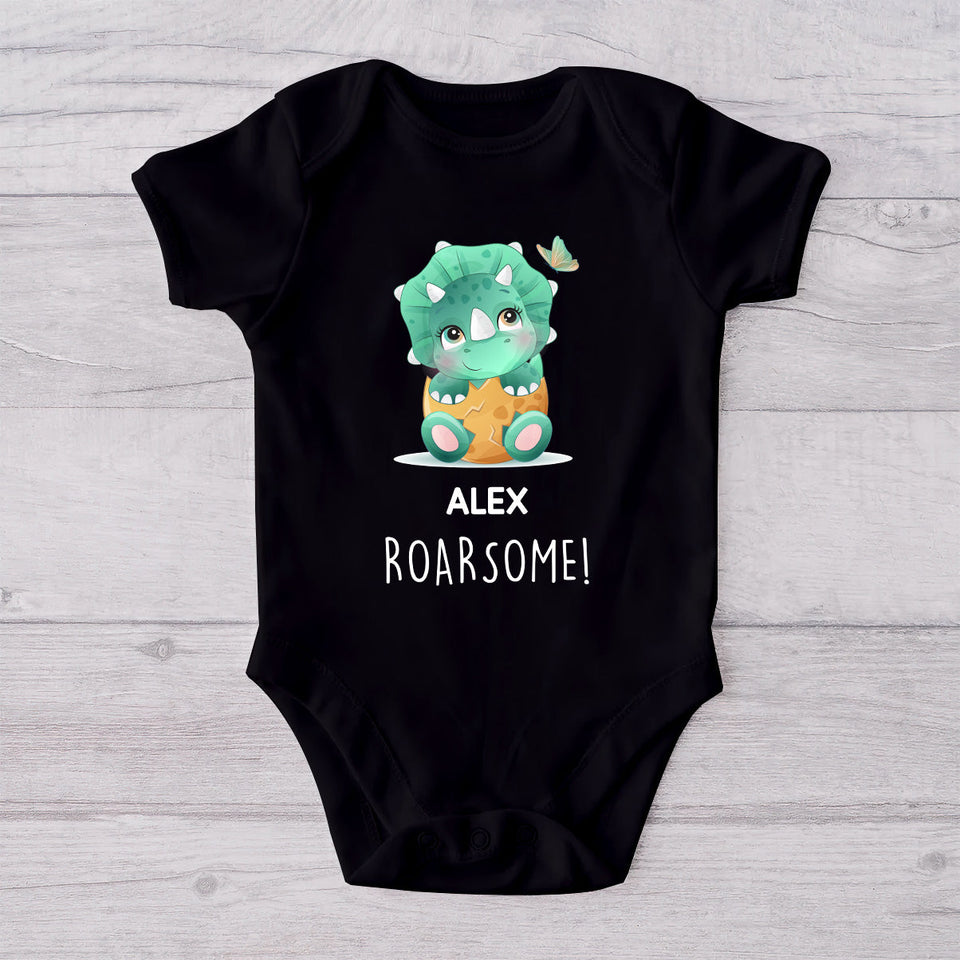 Together We're Roarsome - Personalized Father T-shirt And Baby Onesie