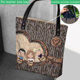 Whenever You Touch This Heart - Personalized Grandma Tote Bag