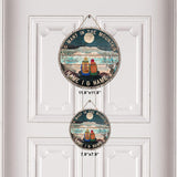 So Many In The Mountain - Hiking Personalized Round Wood Sign