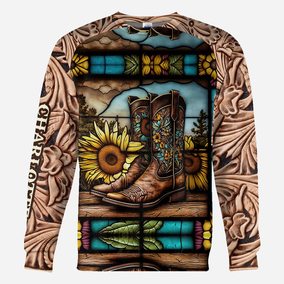 Vintage Country Boots Horses Lovers - Personalized Horse All Over Shirt