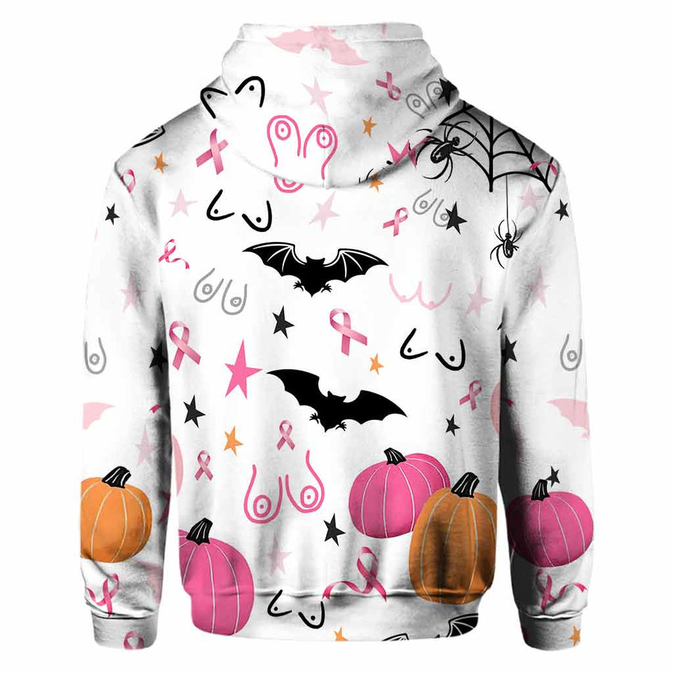 Abracadabra Save The Tatas - Halloween Breast Cancer Awareness All Over T-shirt and Hoodie