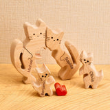 Cat Family - Personalized Family Wooden Puzzle