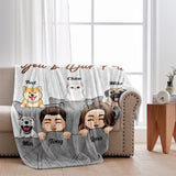 I Just Want To Stay With You - Personalized Couple Blanket