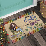 In My Spare Time - Personalized Crocheting Doormat