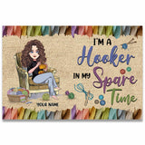 In My Spare Time - Personalized Crocheting Doormat