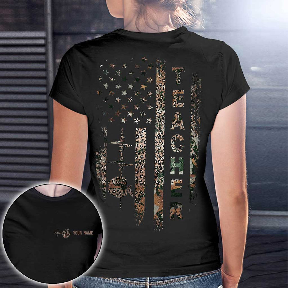 Teach Love Inspire - Personalized Independence Day Teacher T-shirt and Hoodie