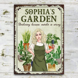 Gardening Because Murder Is Wrong - Personalized Gardening Rectangle Metal Sign