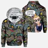I Paused My Game To Be Here - Personalized Video Game All Over Shirt