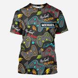 I Paused My Game To Be Here - Personalized Video Game All Over Shirt
