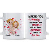 Making You Smile - Personalized Couple Mug