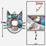 Drive Safely Cat Mommy - Personalized Cat Keychain (Printed On Both Sides)