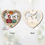I'm Yours No Returns Or Refunds - Personalized Christmas Couple Layers Mix Ornament