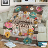 Grandma's Garden - Personalized Grandma Blanket