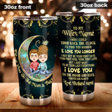I Love You To The Moon - Personalized Couple Tumbler