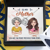 Far More Precious Than Jewels - Personalized Mother's Day Mother Necklace