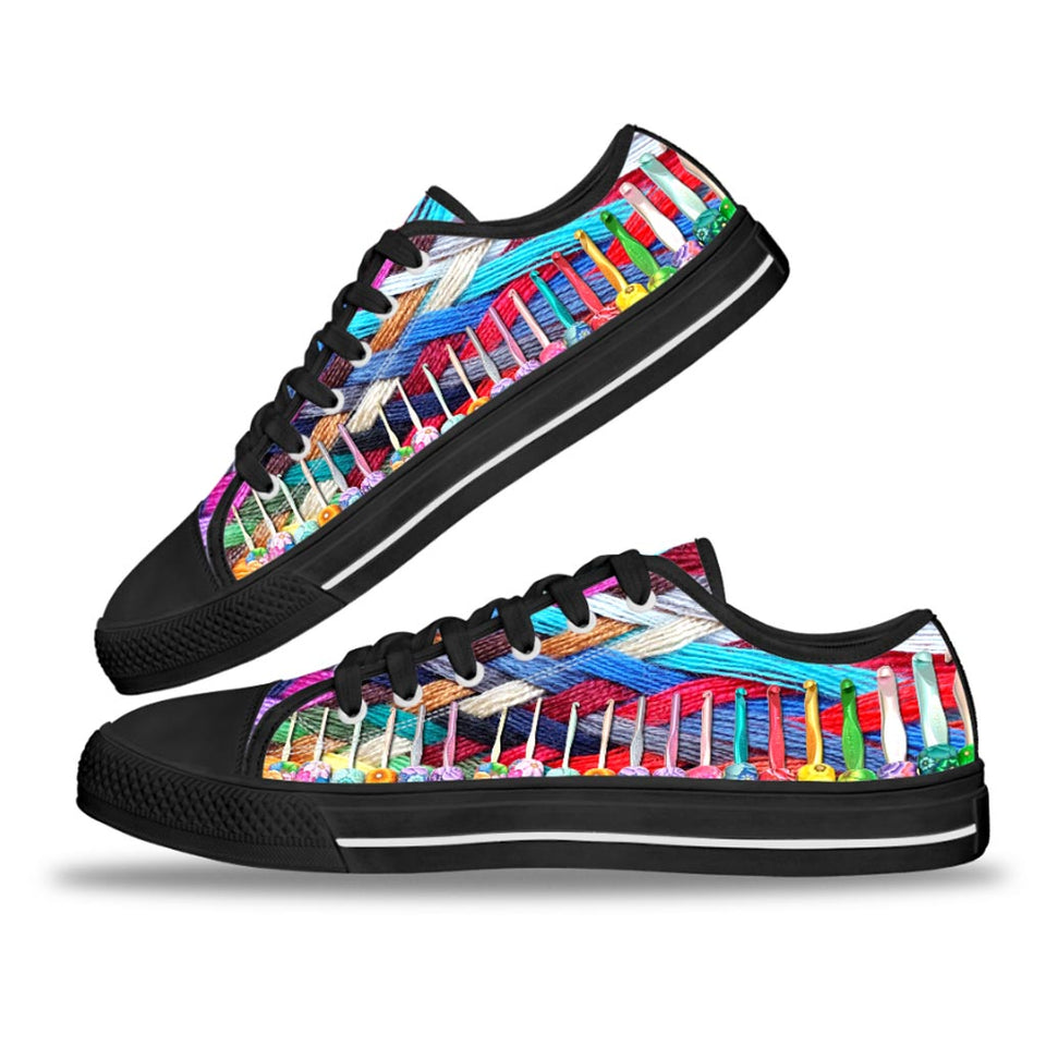 Colorful Crochet Low Top Shoes