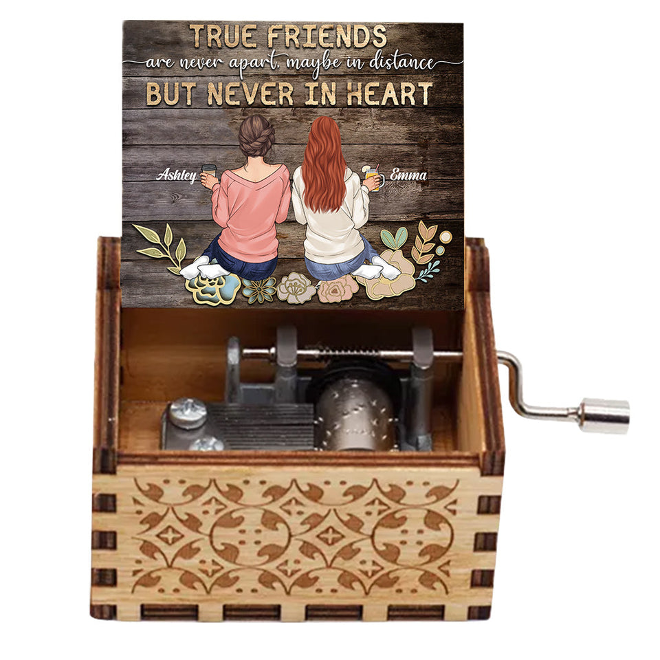 Our Friendship Is A True Blessing - Personalized Bestie Hand Crank Music Box