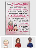 To My Granddaughter - Gift for grandma, granddaughter, grandson - Personalized Blanket