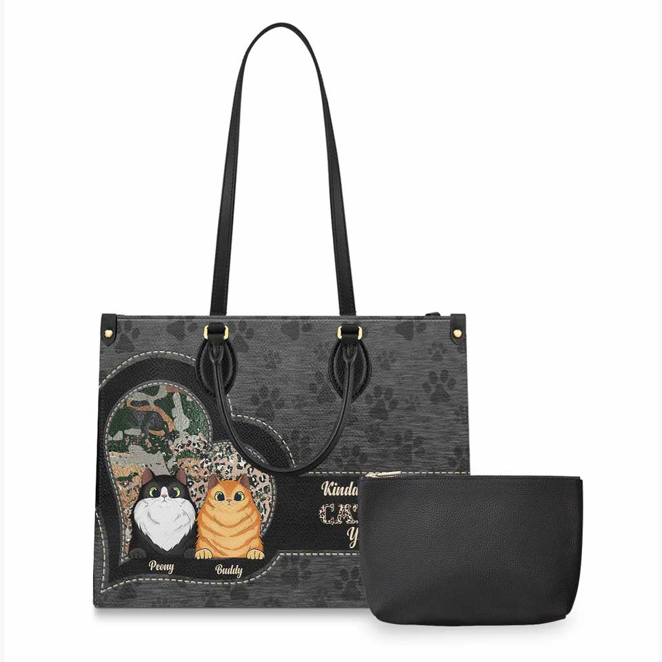 Cat Mom - Personalized Cat Leather Handbag