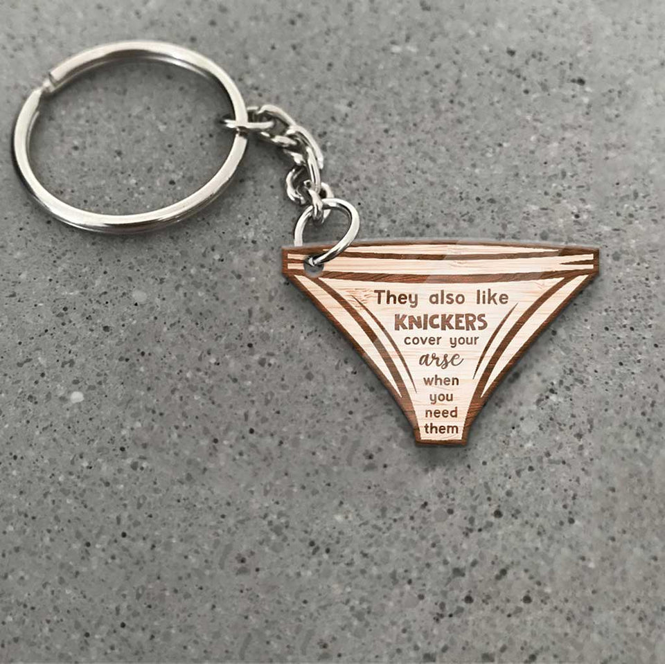 They Also Like Knickers - Personalized Bestie Keychain (Printed On Both Sides)