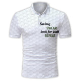 Swing Swear Look For Ball Repeat - Personalized Golf Polo Shirt