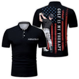 Golf Is My Therapy - Personalized Golf Polo Shirt