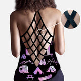 Happy Camper - Camping Cross Tank Top
