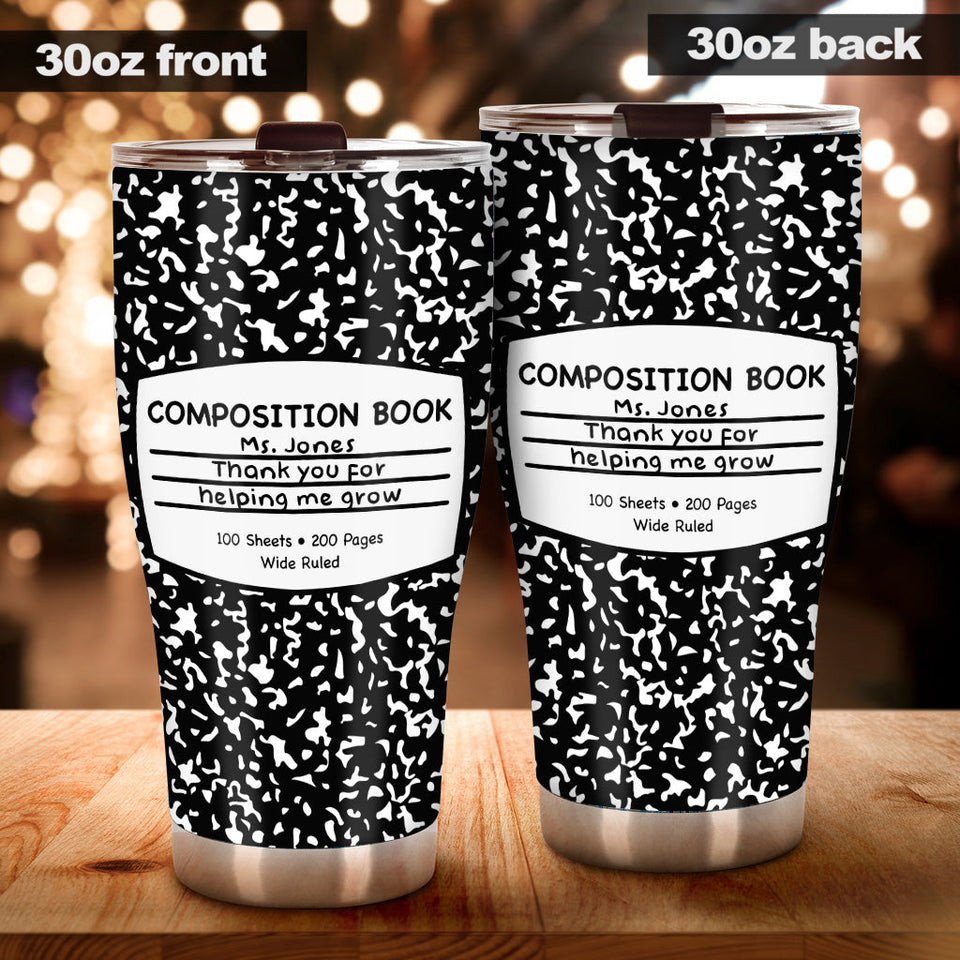 Thank You For Helping Me Grow - Personalized Teacher Tumbler