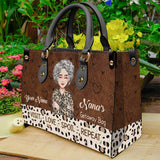 Nana's Get Away Bag - Personalized Mother's Day Grandma Leather Handbag