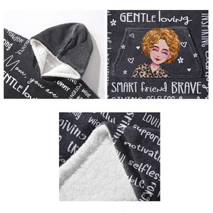 Mom You Are Beautiful - Personalized Mother's Day Mother Blanket Hoodie