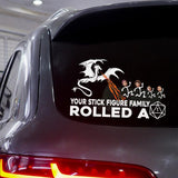 Your Stick Figure Rolled A One - RPG gift for friend, mom, dad, husband, wife, girlfriend, boyfriend - Personalized Decal Full