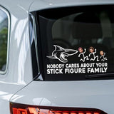 Nobody Cares - Personalized Shark Decal Full