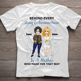Behind Every Strong Nurse - Personalized Mother's Day Nurse T-shirt and Hoodie