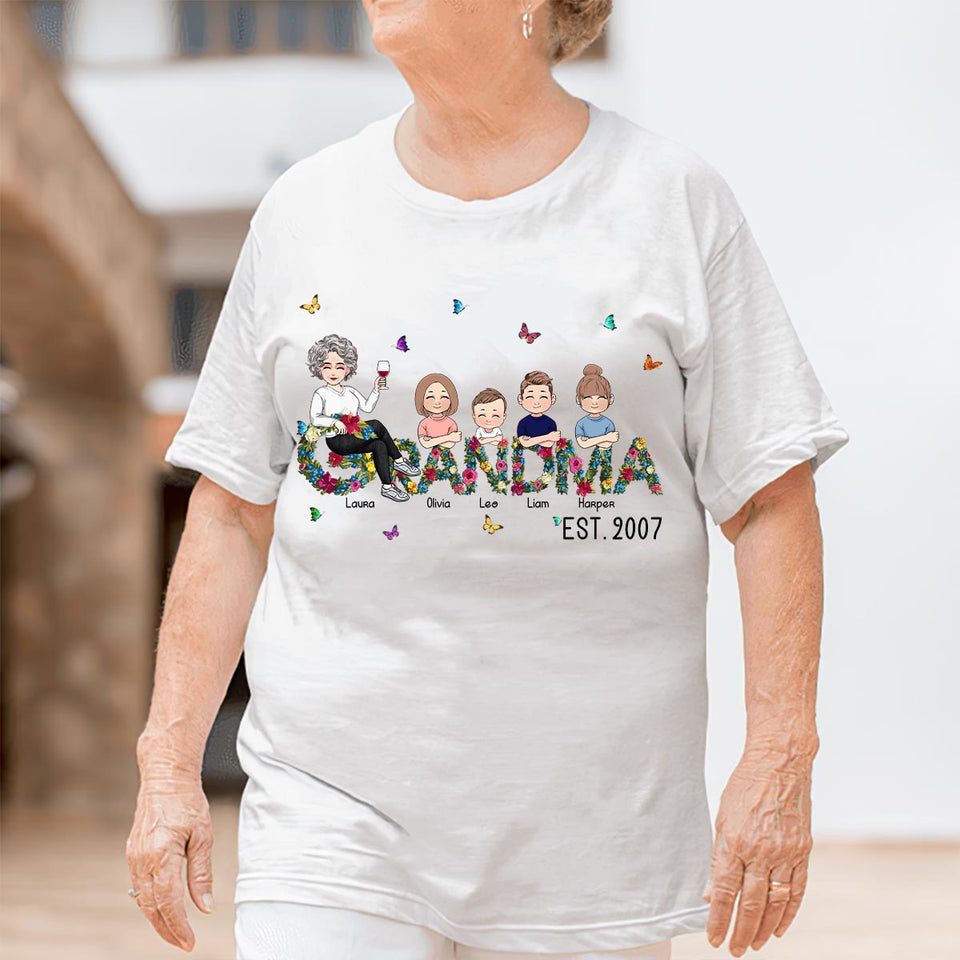 Grandma Since - Personalized Mother's Day Grandma T-shirt and Hoodie