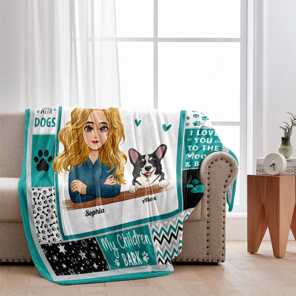 Fur Mom - Personalized Mother's Day Dog Blanket