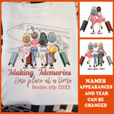 Besties Trip Apparently We're Trouble When We're Together - Personalized Travelling T-shirt and Hoodie