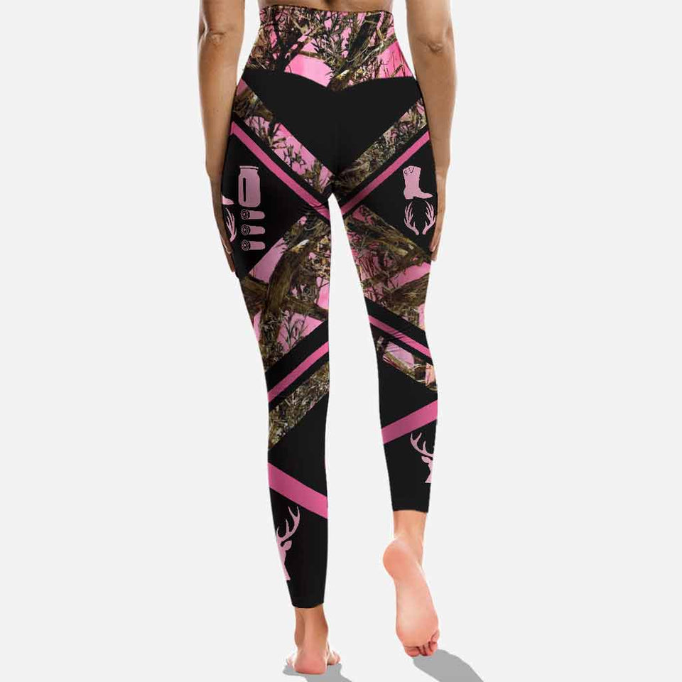 Catch Me If You Can - Personalized Hunting Cross Tank Top and Leggings