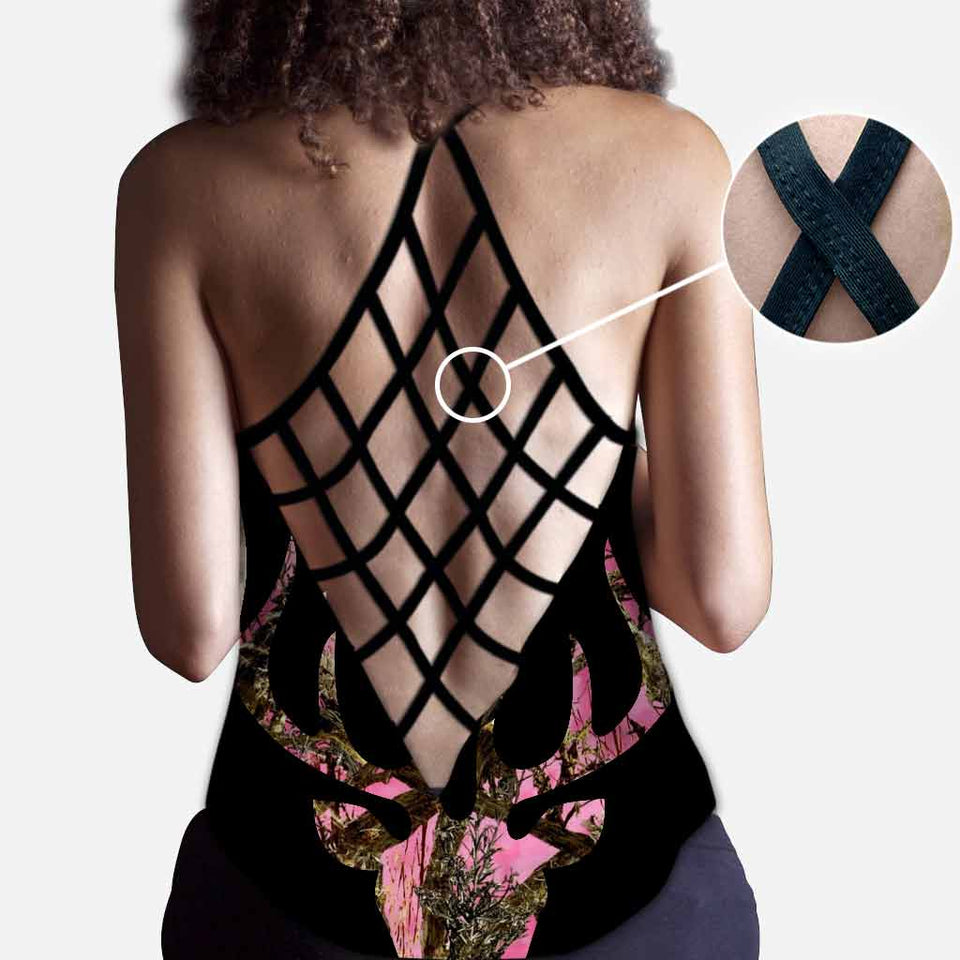 Catch Me If You Can - Personalized Hunting Cross Tank Top and Leggings