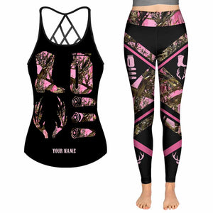 Catch Me If You Can - Personalized Hunting Cross Tank Top and Leggings